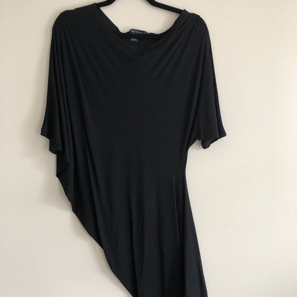 Off the Shoulder Asymmetrical Dress or Top Black 0 - Picture 2 of 3